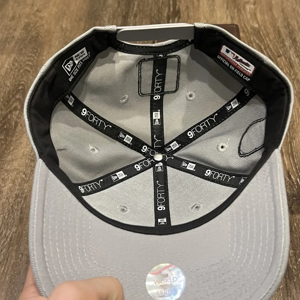 New Era Houston Astros Snapback Hat Gray Black‎ 2022 World Series Champ 49Forty